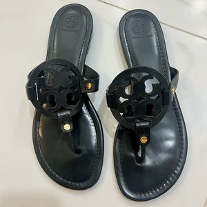 Authentic Tory Burch Miller Original Sandal size 10 black